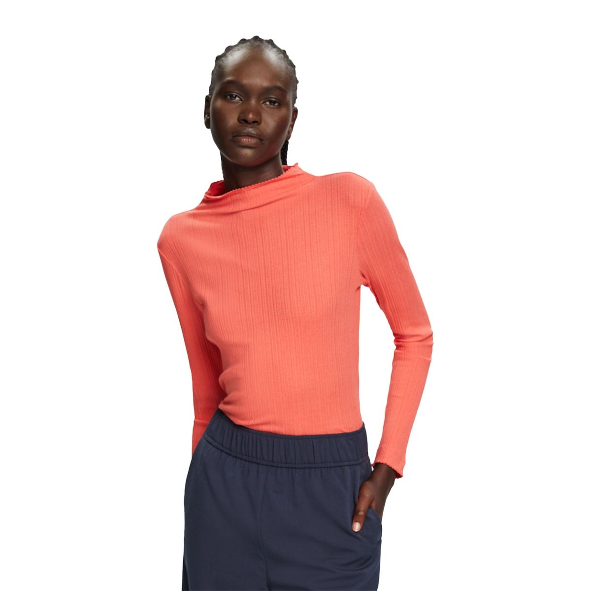 ESPRIT - Polera Manga Larga Algodón Mujer Esprit