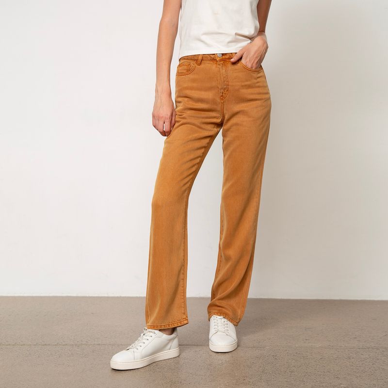 ESPRIT - Pantalón Wide Leg Tiro Alto Tencel Mujer Esprit
