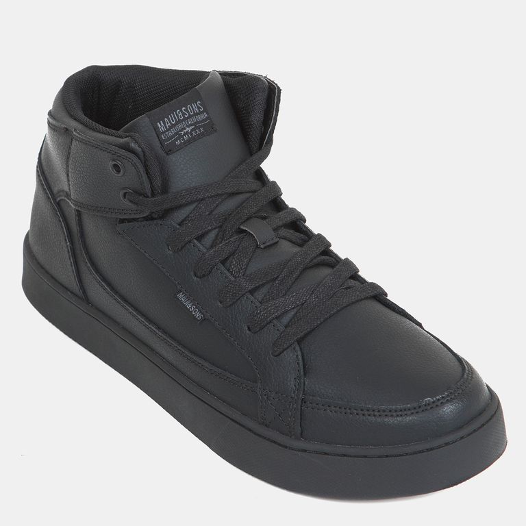 MAUI AND SONS Zapatilla Escolar Unisex Niño Cuero Negro (39 a 44)