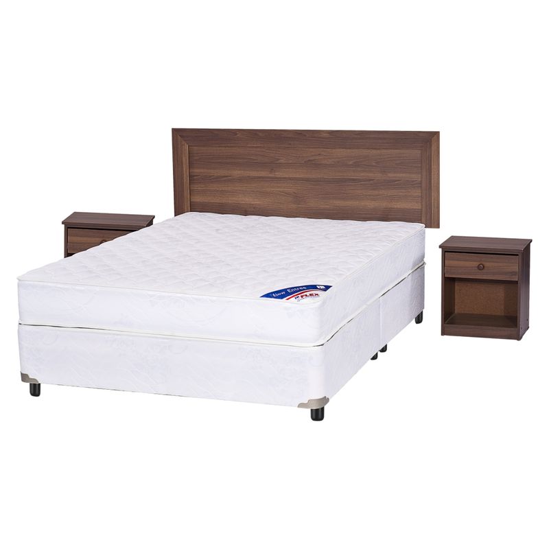 FLEX - Cama Americana New Entree 2 Plazas Base Dividida 150x200 cm + Muebles Asturias Flex