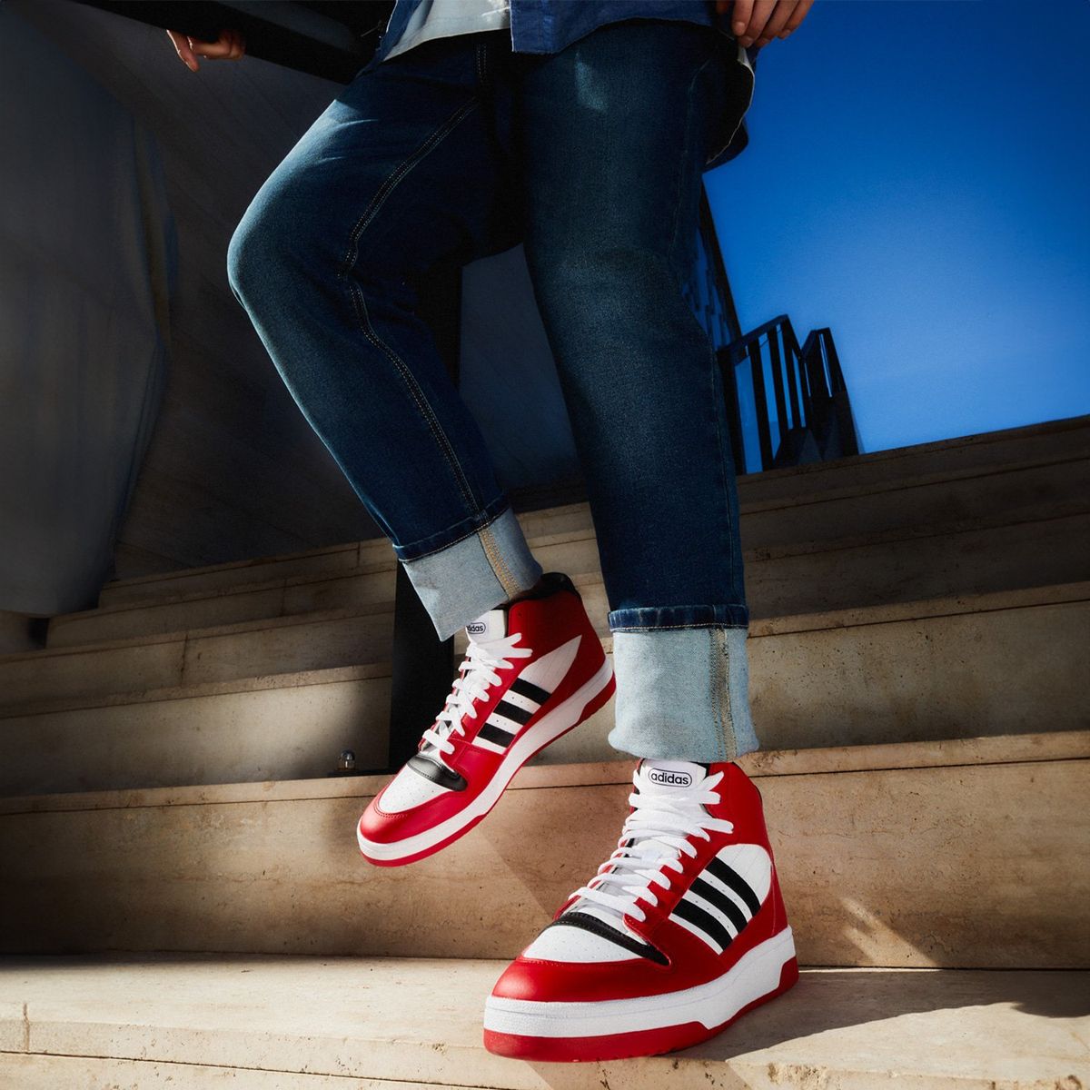 ADIDAS - Turnaround Mid Zapatilla Urbana Hombre Rojo Adidas