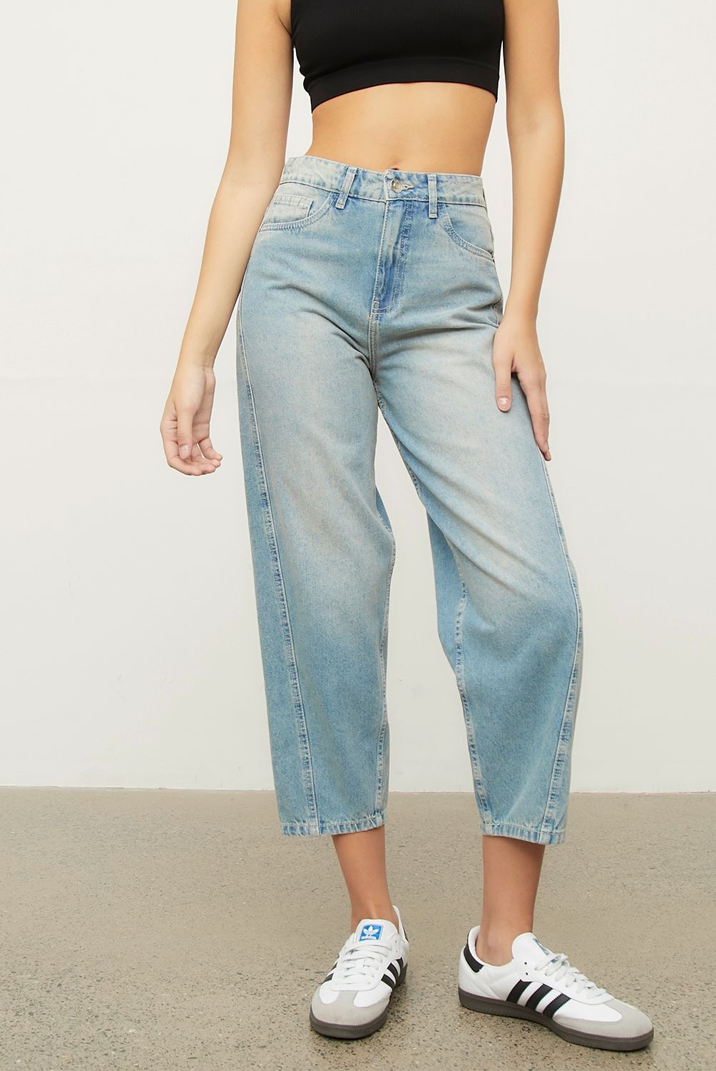 SYBILLA - Jeans Baggy Tiro Medio Mujer Sybilla
