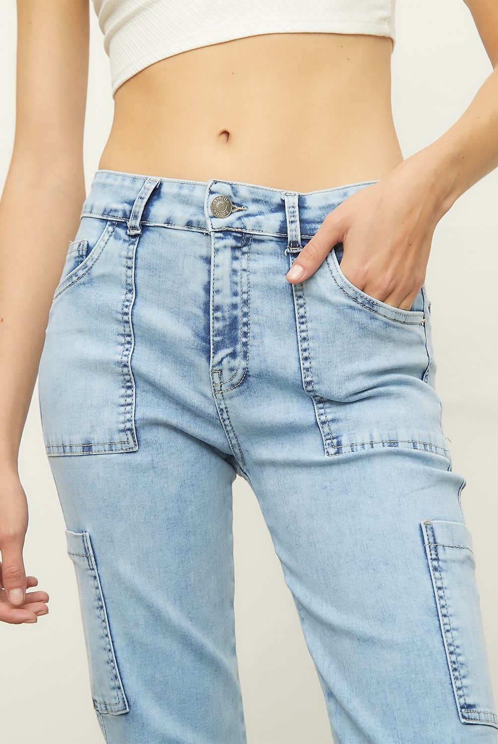 SYBILLA - Jeans Flare Tiro Medio Mujer Sybilla
