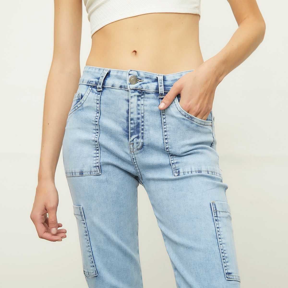 SYBILLA - Jeans Flare Tiro Medio Mujer Sybilla