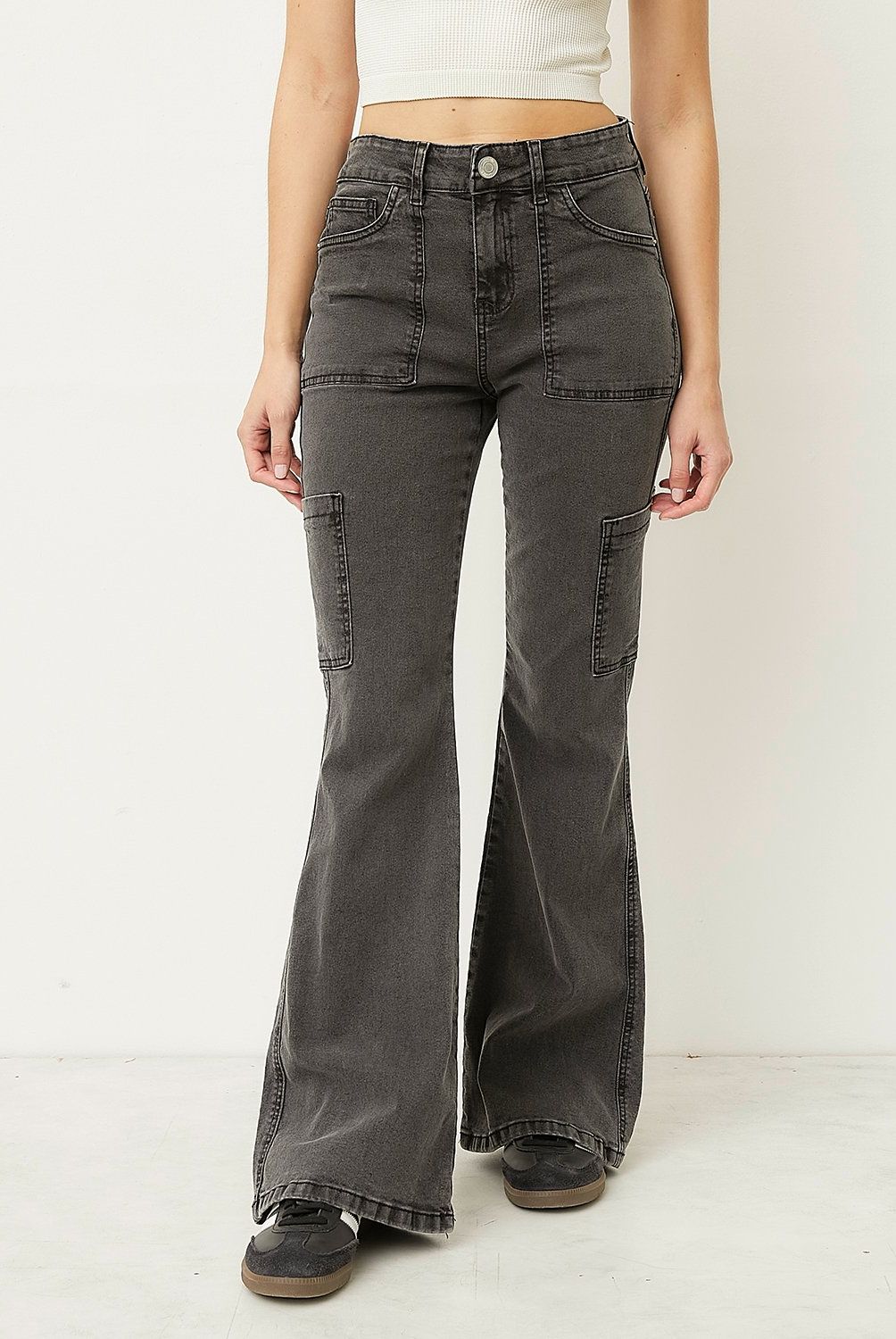 SYBILLA - Jeans Flare Tiro Medio Mujer Sybilla