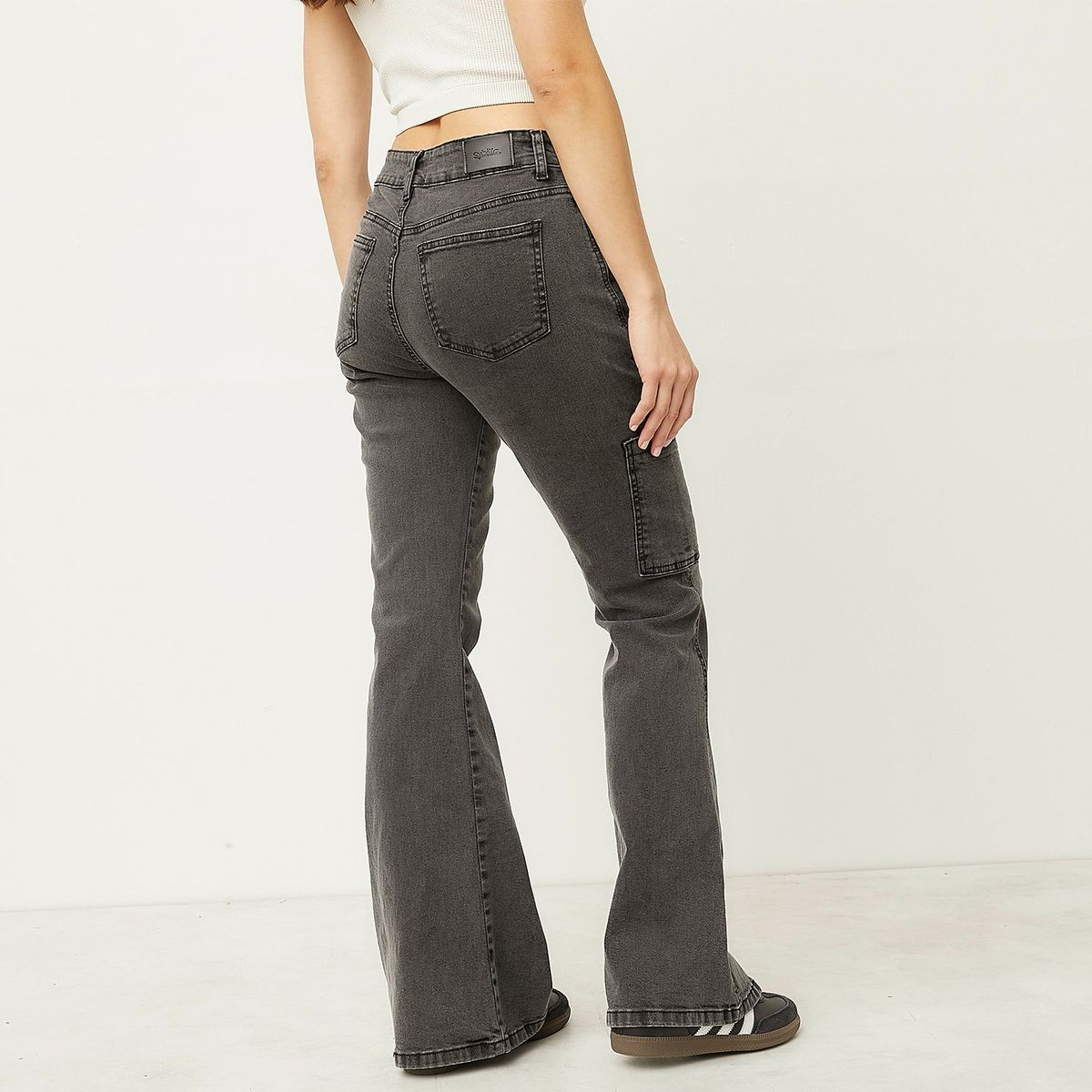 SYBILLA - Jeans Flare Tiro Medio Mujer Sybilla
