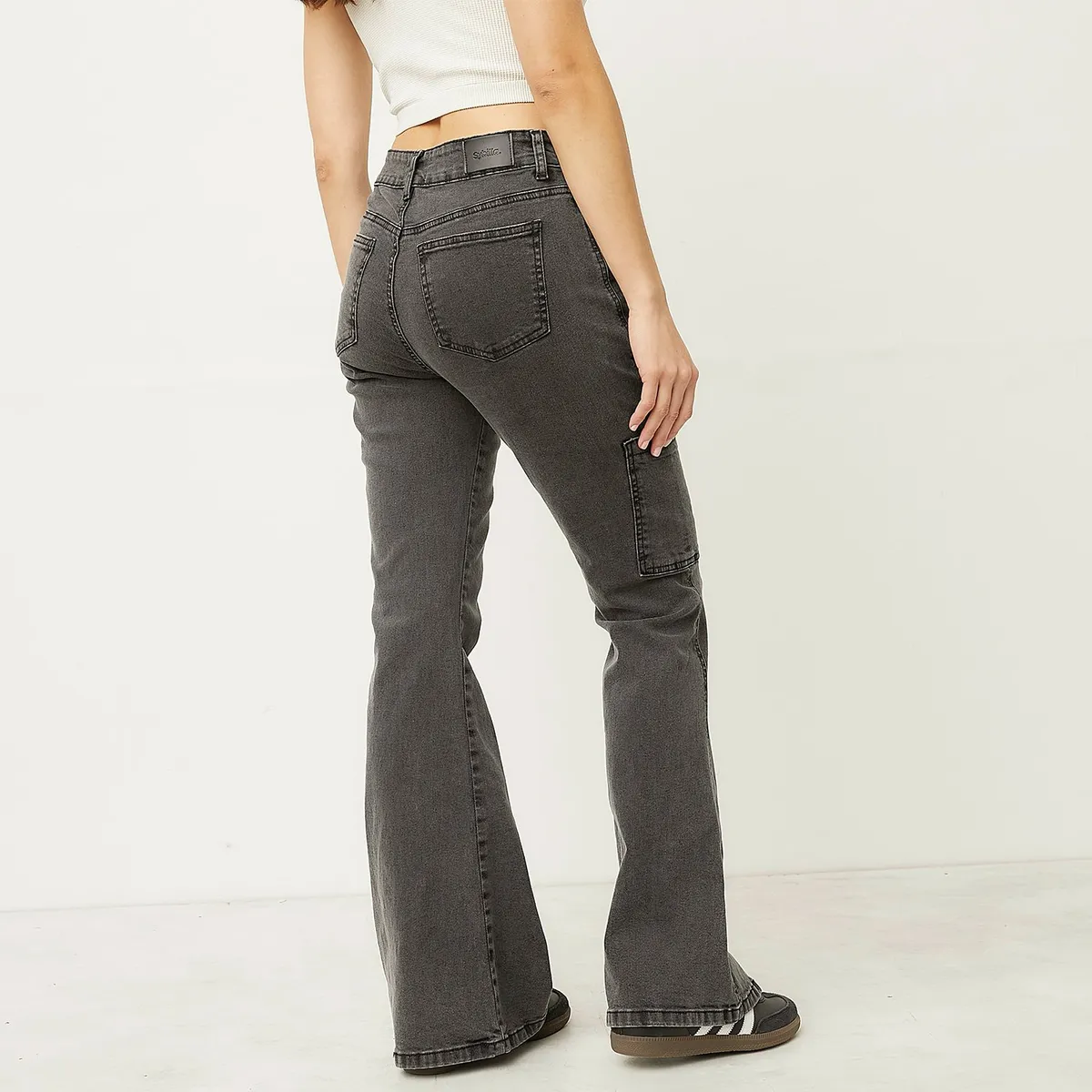SYBILLA - Jeans Flare Tiro Medio Mujer Sybilla