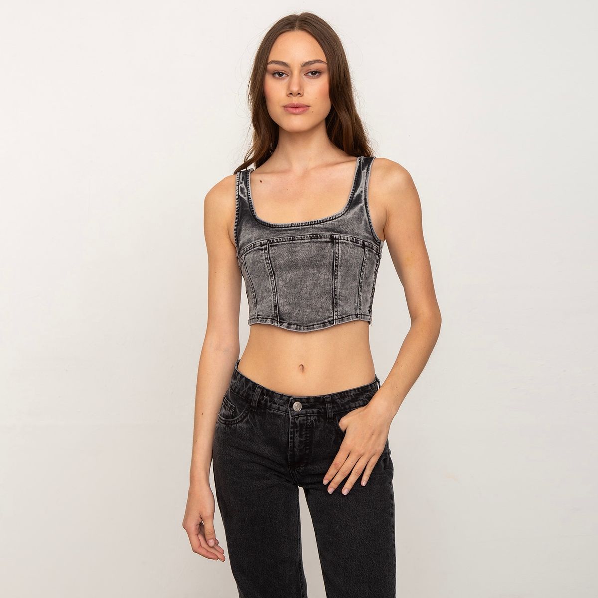 SYBILLA - Peto Sin Mangas Algodón Mujer Sybilla