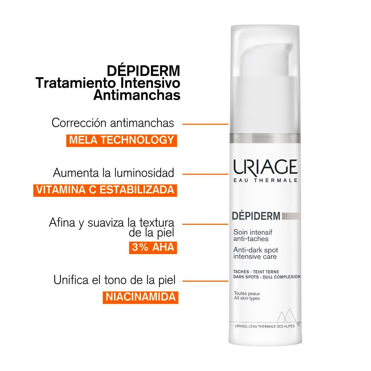 URIAGE - Depiderm Tratamiento Intensivo Antimanchas 30Ml Uriage