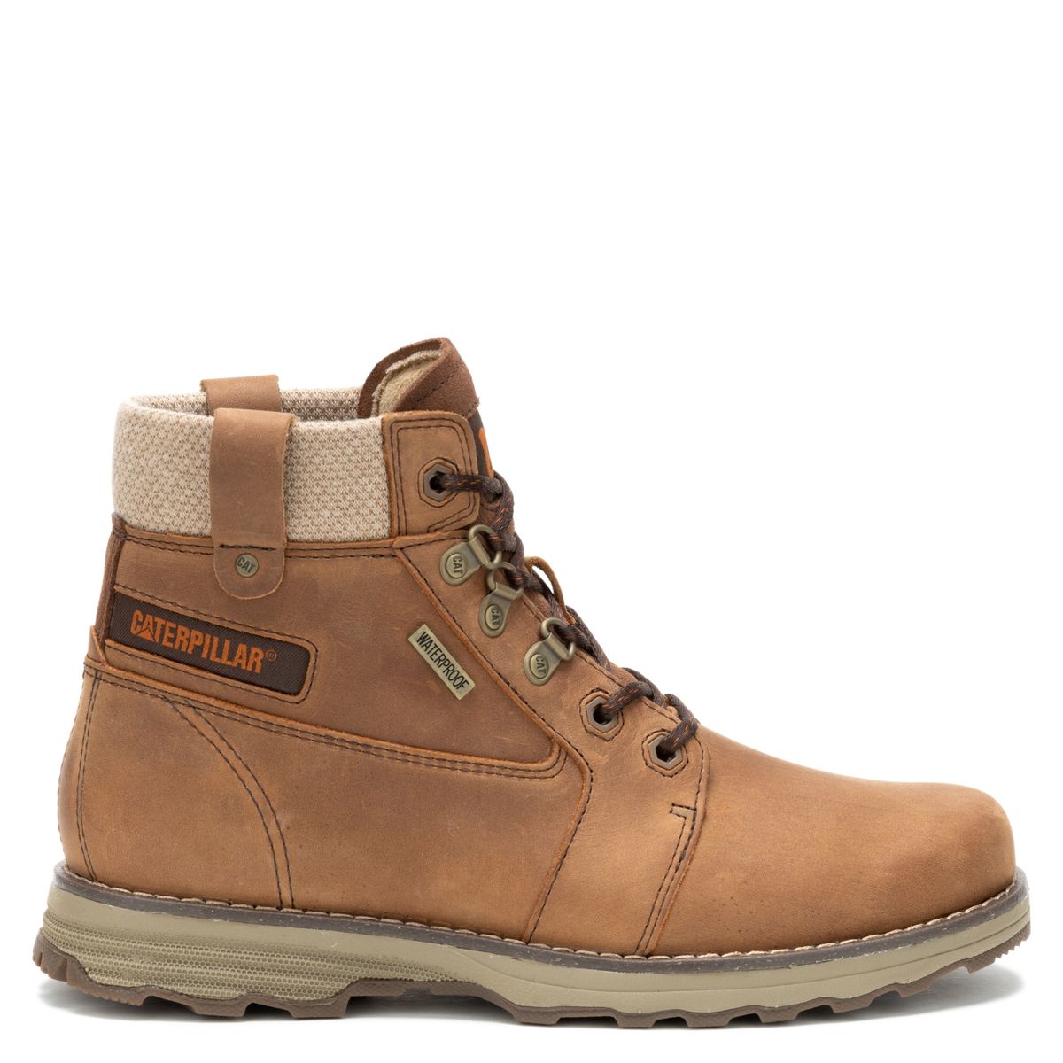 CAT - Botín Mujer Cuero Café Cat