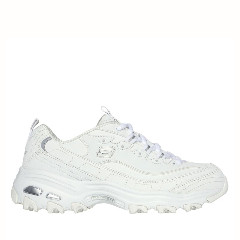 SKECHERS - D'Lites Zapatilla Urbana Mujer Cuero Blanco Skechers