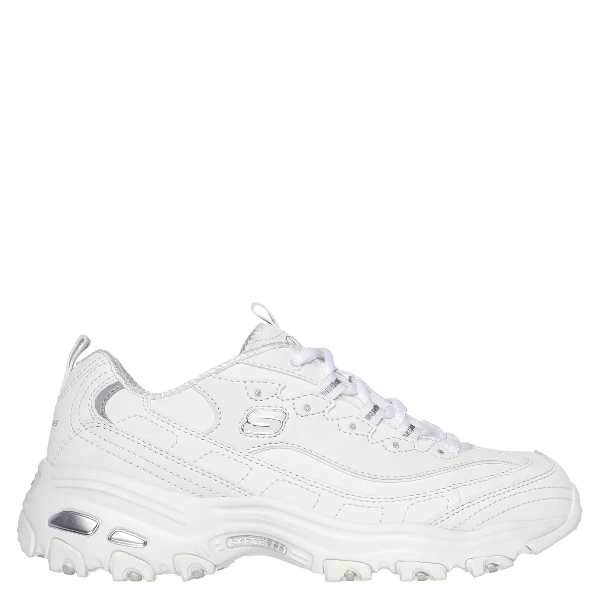 SKECHERS - D'Lites Zapatilla Urbana Mujer Cuero Blanco Skechers