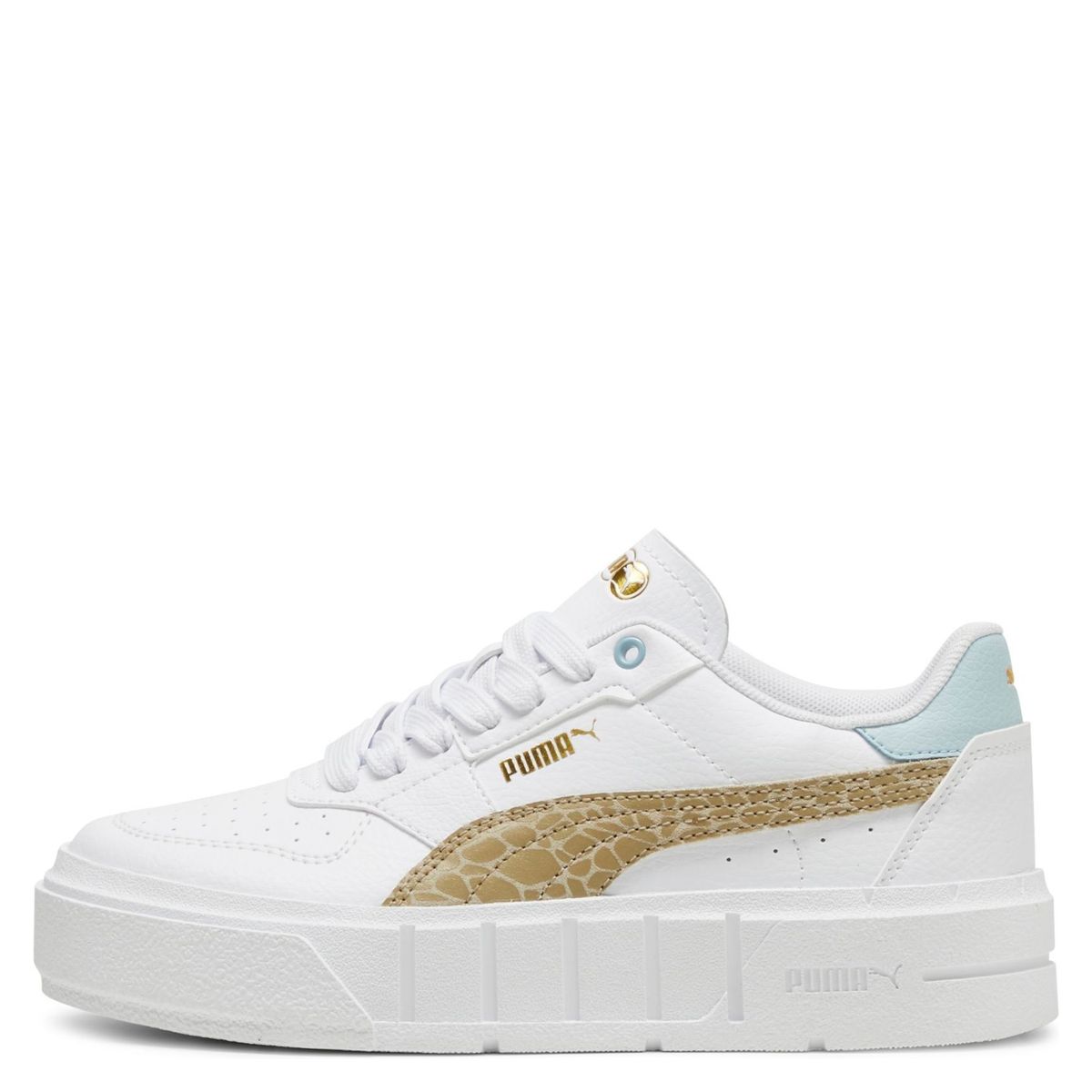 PUMA - Cali Court Zapatilla Urbana Unisex Niño Cuero Blanco (35.5 A 38) Puma