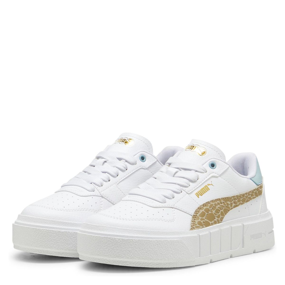 PUMA - Cali Court Zapatilla Urbana Unisex Niño Cuero Blanco (35.5 A 38) Puma
