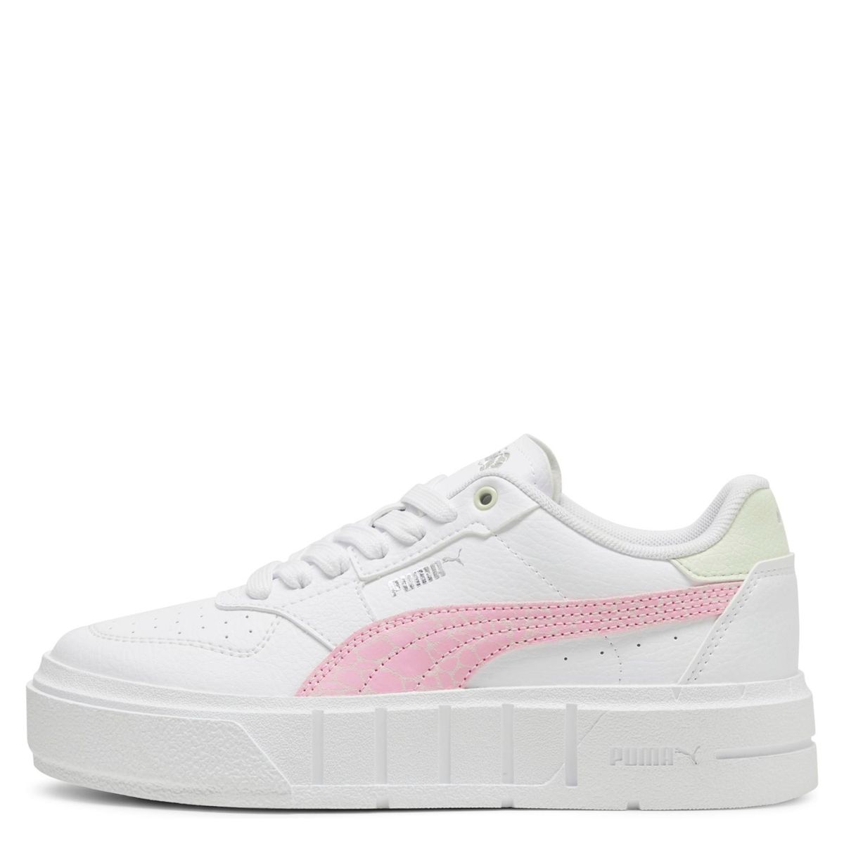 PUMA - Cali Court Zapatilla Urbana Unisex Niño Cuero Blanco (35.5 a 38) Puma