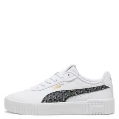 PUMA - Carina 20 Animal Zapatilla Urbana Unisex Niño Blanco (35.5 A 38)