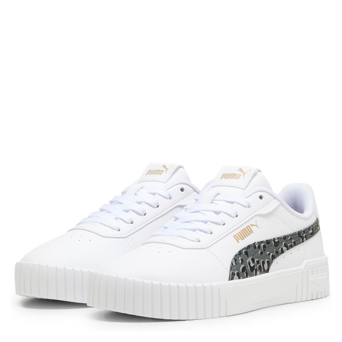 PUMA - Carina 20 Animal Zapatilla Urbana Unisex Niño Blanco (35.5 A 38) Puma