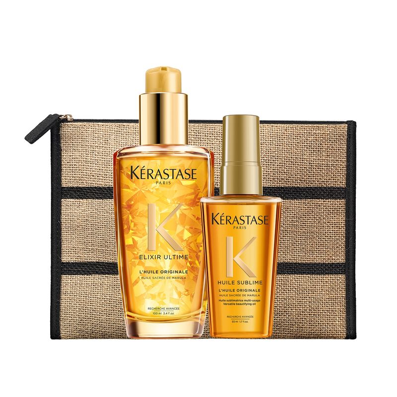 KERASTASE - Set Cabello Con Máximo Brillo Aceite Lhuile Originale Elixir Ultime 100 Ml + Aceite Lhuile Originale Elixir Ultime 50 Ml Kérastase