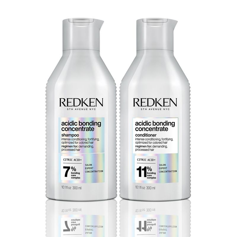 REDKEN - Set ABC Reparación Total Cabello Dañado Acidic Bonding Concentrate Shampoo 300ml + Acondicionador 300ml Redken