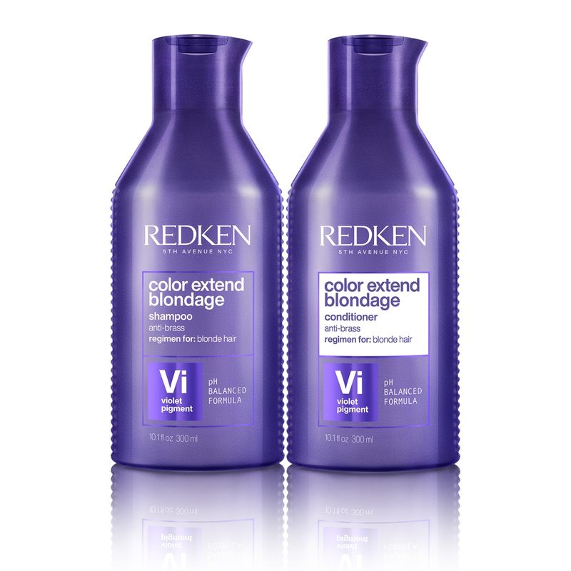 REDKEN - Set Matizador Cabello Rubio Color Extend Blondage Shampoo 300ml + Acondicionador 300ml Redken