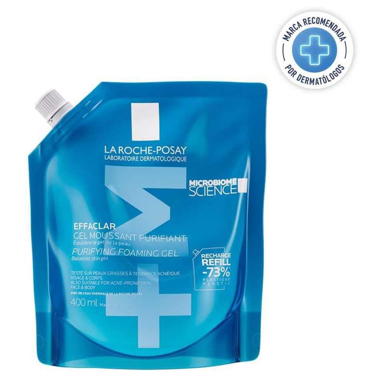 Limpiador Facial Effaclar Gel + M Purificante Refill 400 Ml