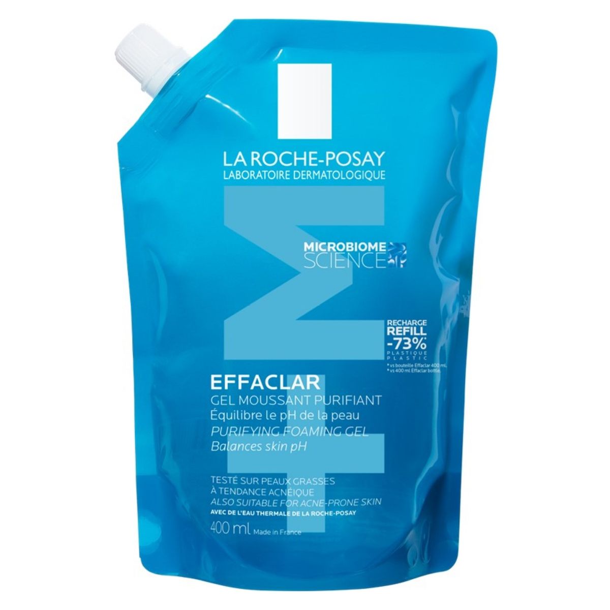 LA ROCHE POSAY - Limpiador Facial Effaclar Gel + M Purificante Refill 400 Ml La Roche Posay