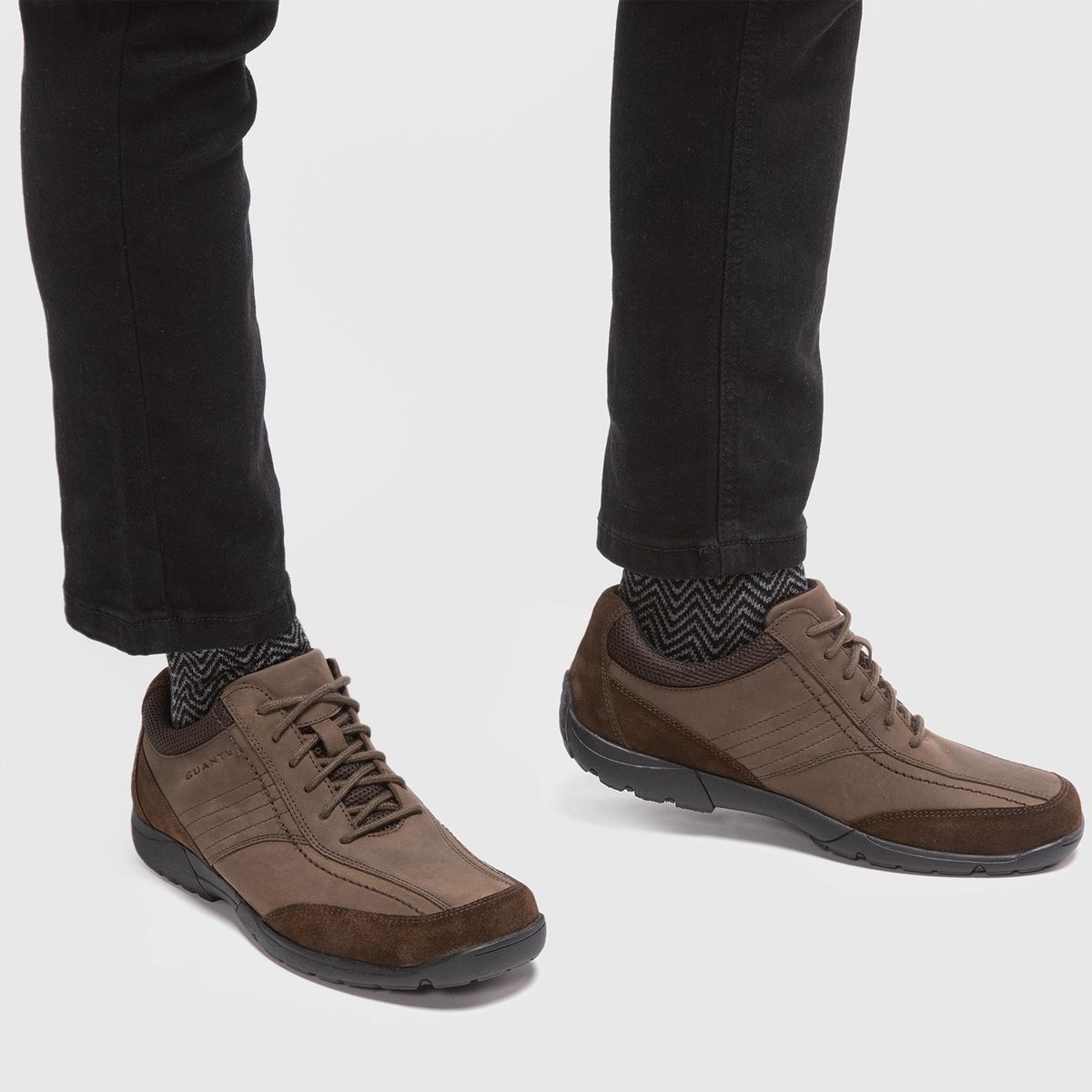 GUANTE - Zapato Casual Hombre Cuero Café Guante