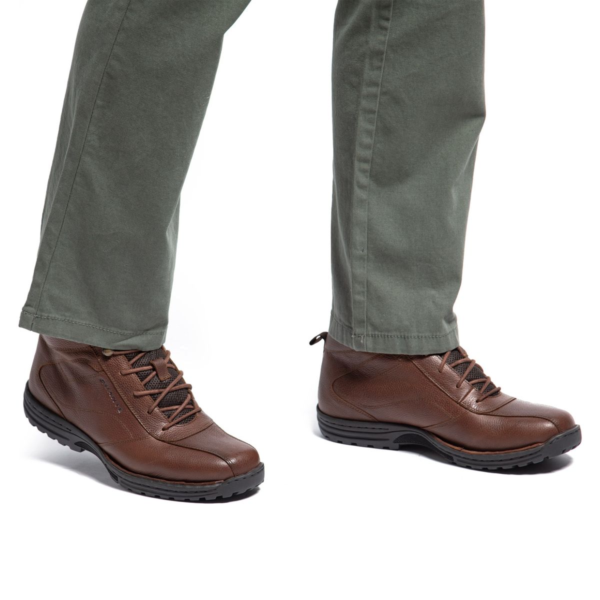 GUANTE - Botín Hombre Cuero Café Guante