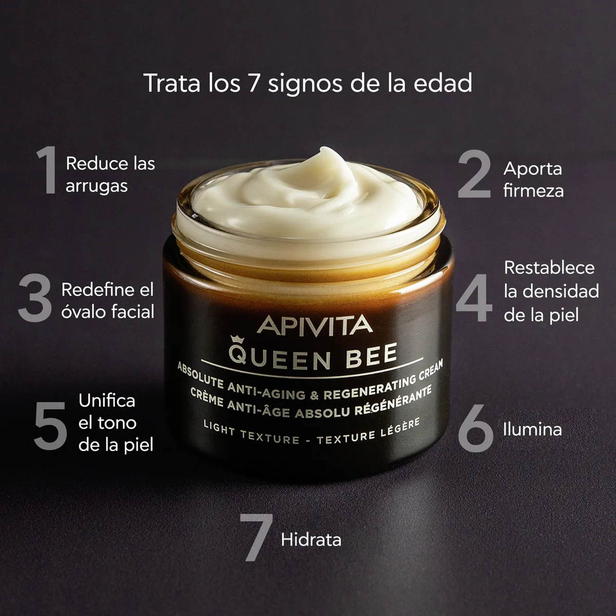 APIVITA - Crema Regeneradora Antiedad Textura Ligera Queen Bee 50 Ml Apivita