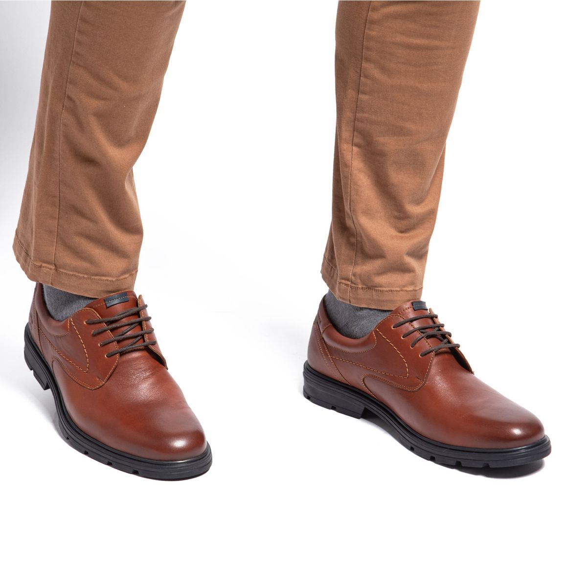 GUANTE - Zapato Formal Hombre Cuero Café Guante