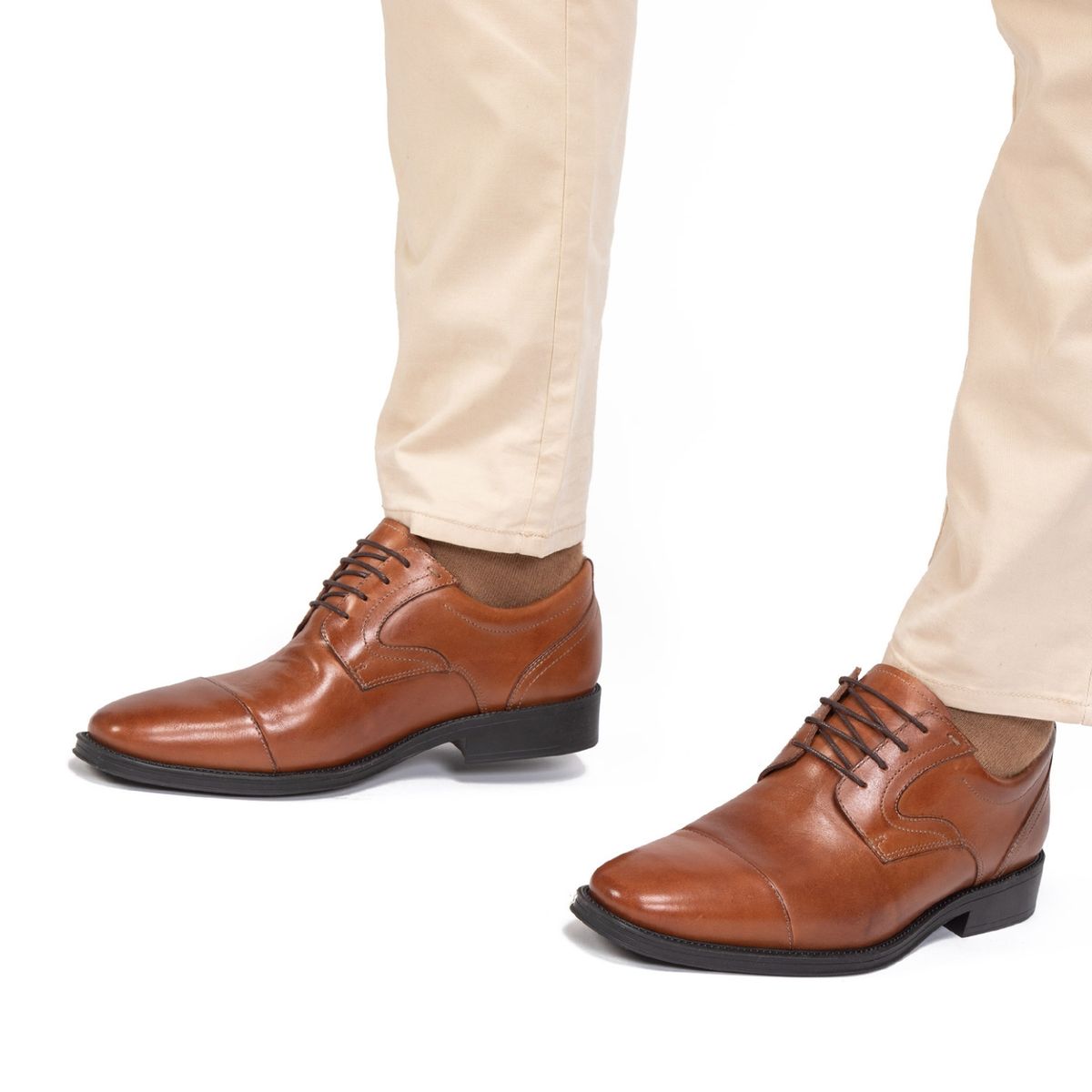 GUANTE - Zapato Formal Hombre Cuero Café Guante