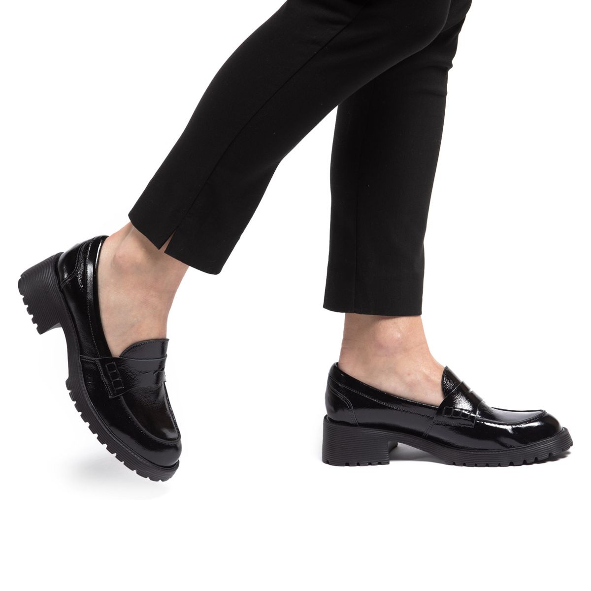 GACEL - Mocasín Mujer Cuero Negro Gacel
