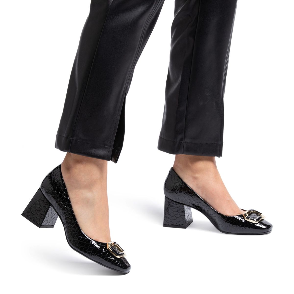 GACEL - Zapato Formal Mujer Cuero Negro Gacel