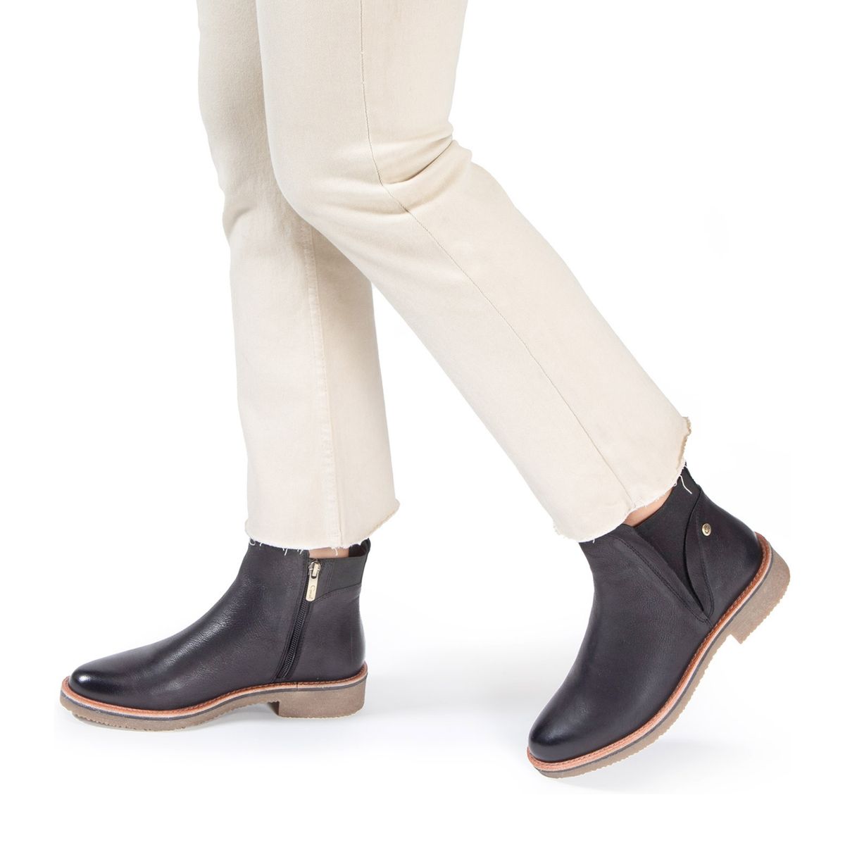 GACEL - Botín Mujer Cuero Negro Gacel