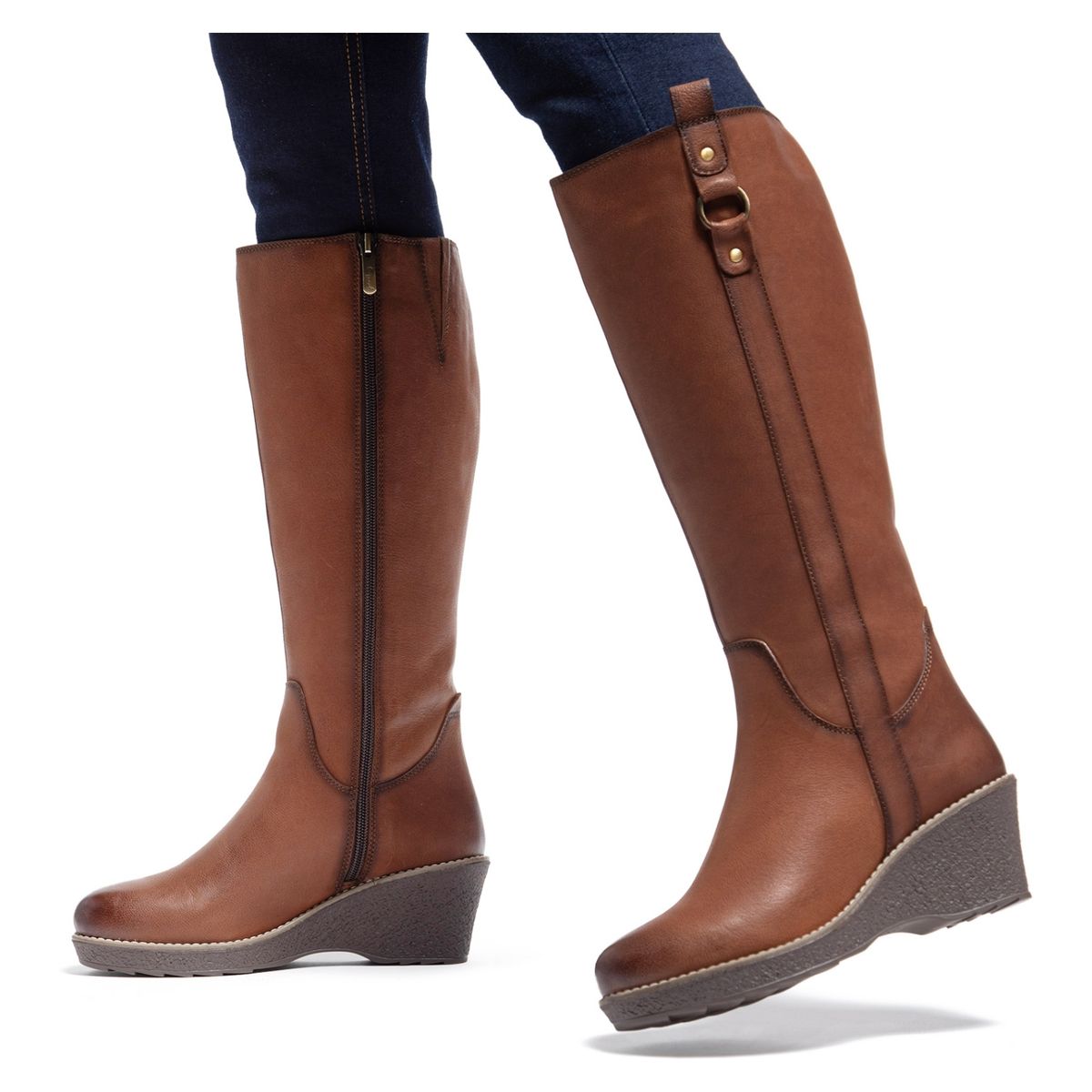 GACEL - Bota Mujer Cuero Café Gacel