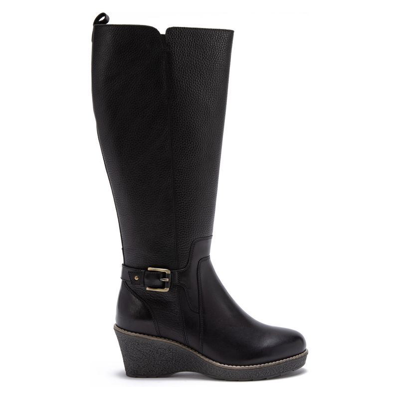 GACEL - Bota Mujer Cuero Negro Gacel