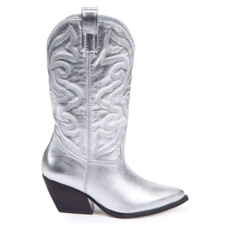 GACEL - Bota Vaquera Mujer Cuero Gris Gacel