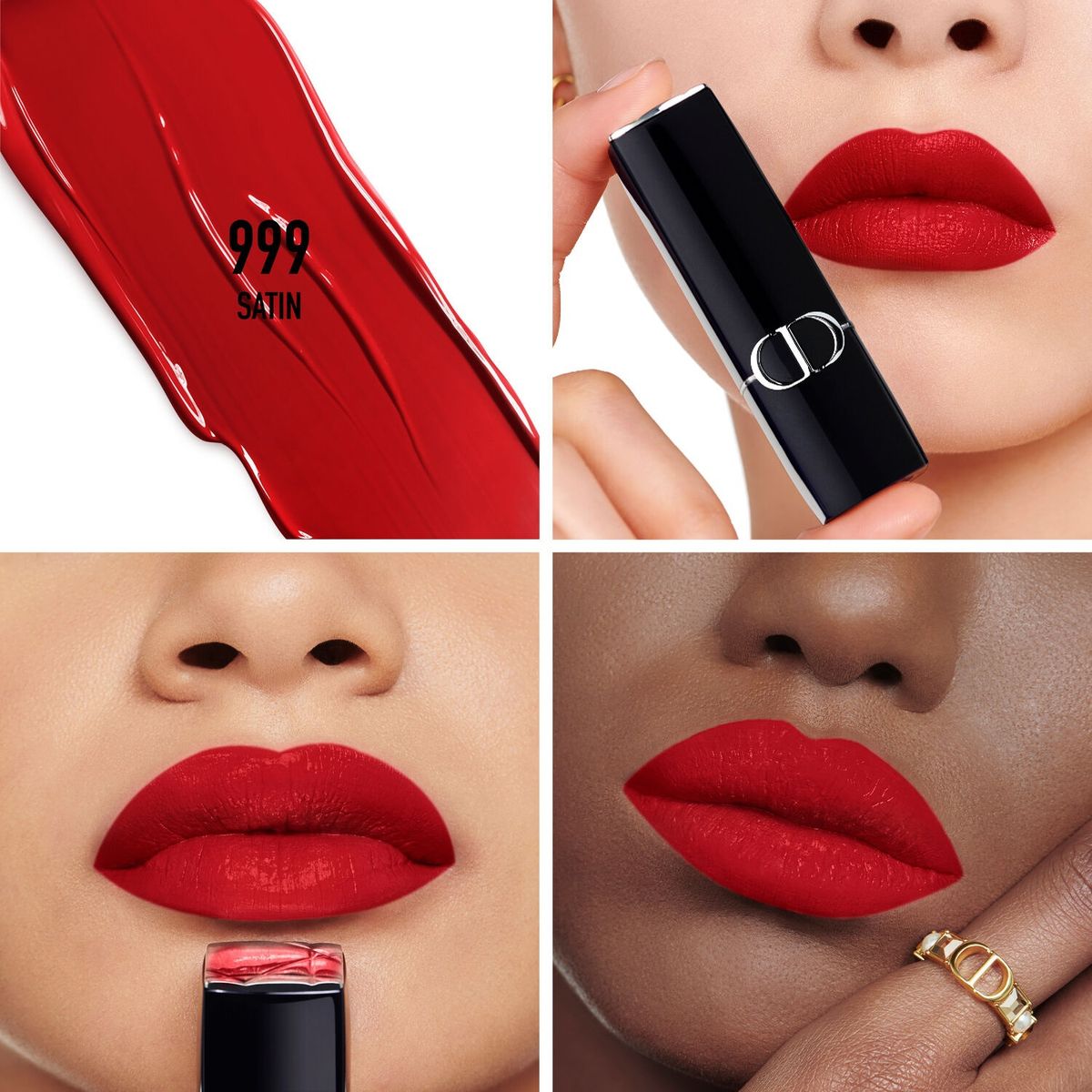 DIOR - Rouge Dior - Barra de labios de larga duración - Acabado satinado