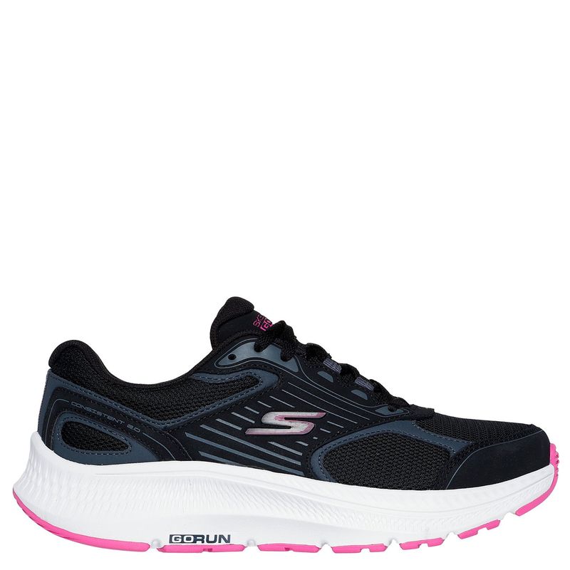 SKECHERS - Go Run Consistent 2.0 Zapatilla Running Mujer Cuero Negro Skechers
