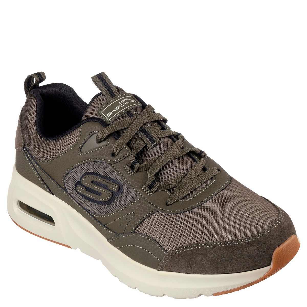 SKECHERS - Zapatilla Urbana Hombre Cuero Verde Skechers