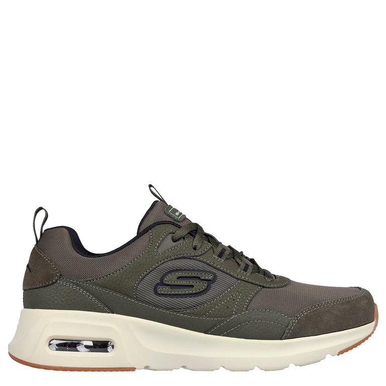 Zapatilla Urbana Hombre Cuero Verde