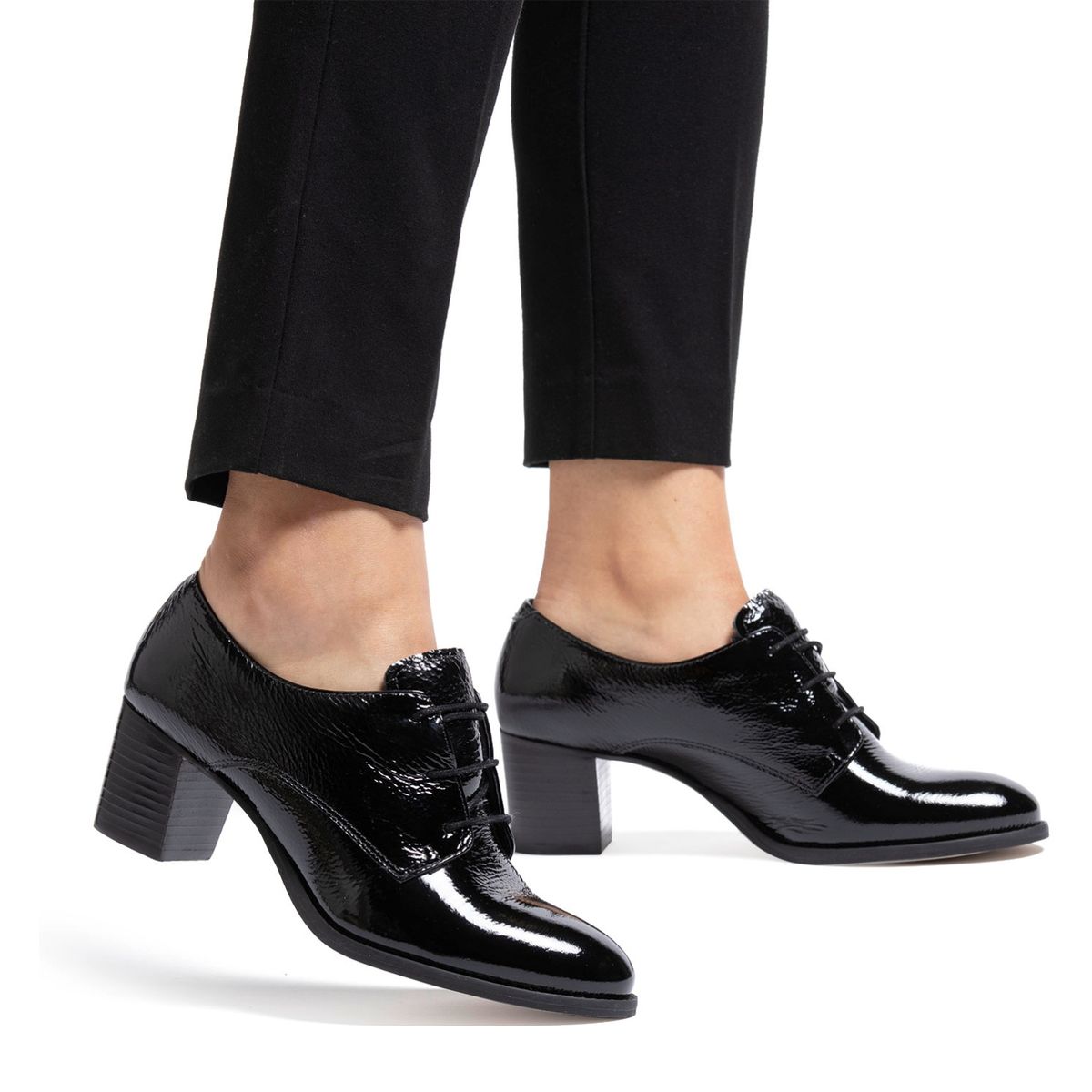GACEL - Mocasín Mujer Cuero Negro Gacel