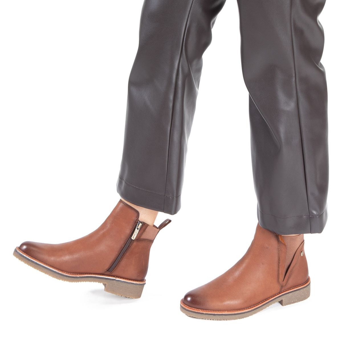 GACEL - Botín Mujer Cuero Café Gacel