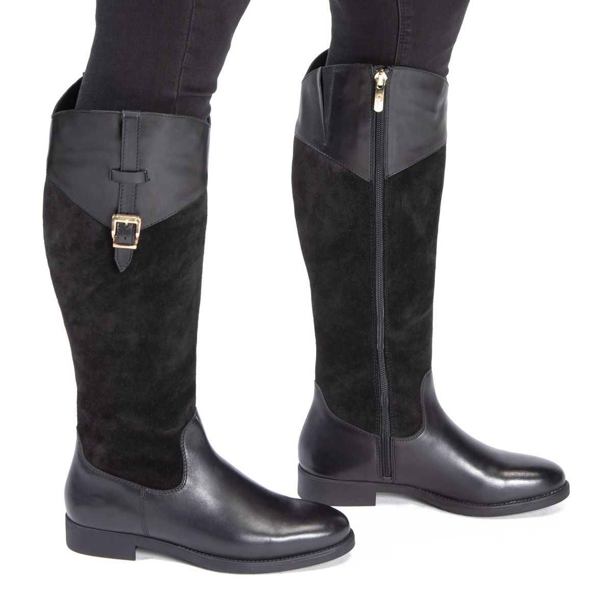 GACEL - Bota Mujer Cuero Negro Gacel