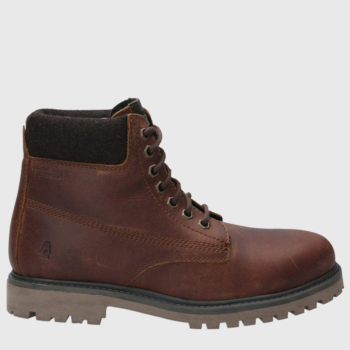 HUSH PUPPIES - Botín Hombre Cuero Café Hush Puppies