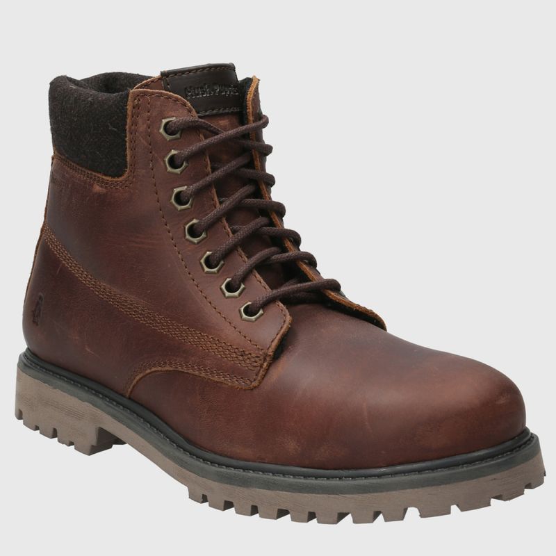 HUSH PUPPIES - Botín Hombre Cuero Café Hush Puppies