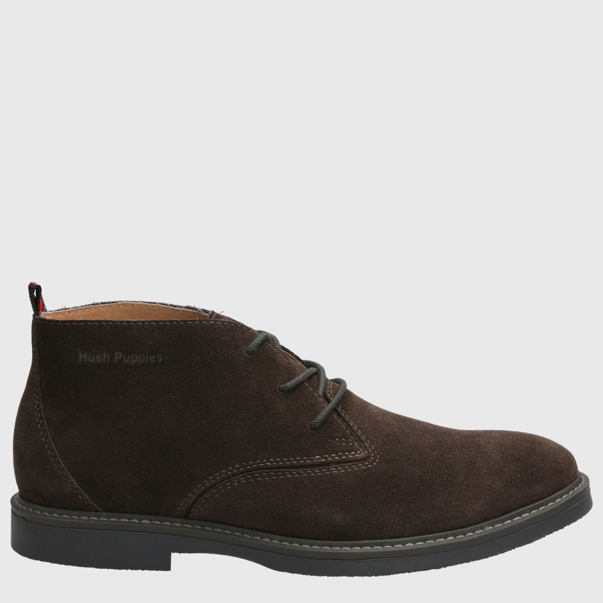 HUSH PUPPIES - Botín Hombre Cuero Café Hush Puppies