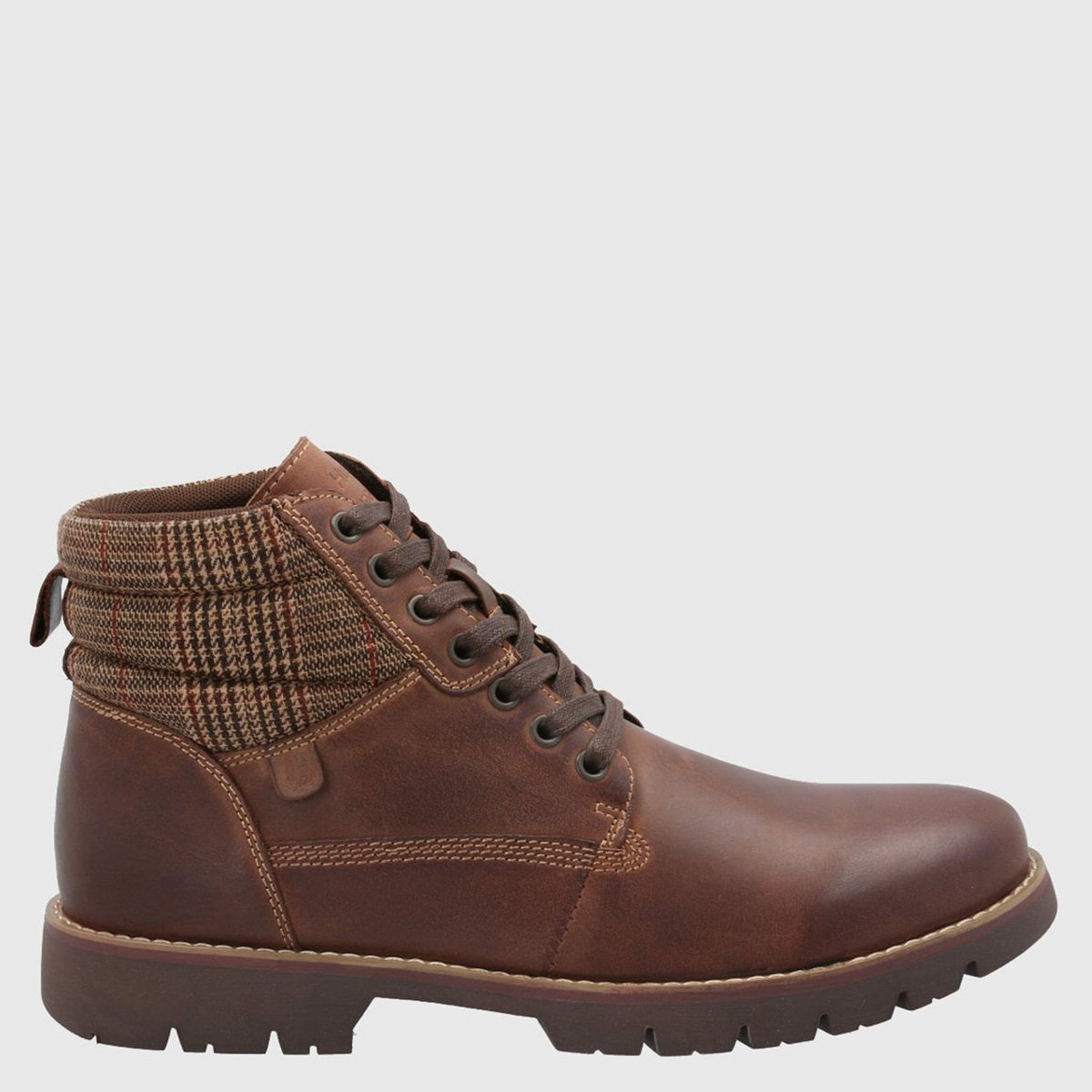 HUSH PUPPIES - Botín Hombre Cuero Café Hush Puppies