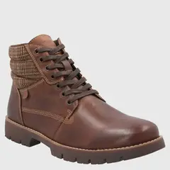 HUSH PUPPIES - Botín Hombre Cuero Café