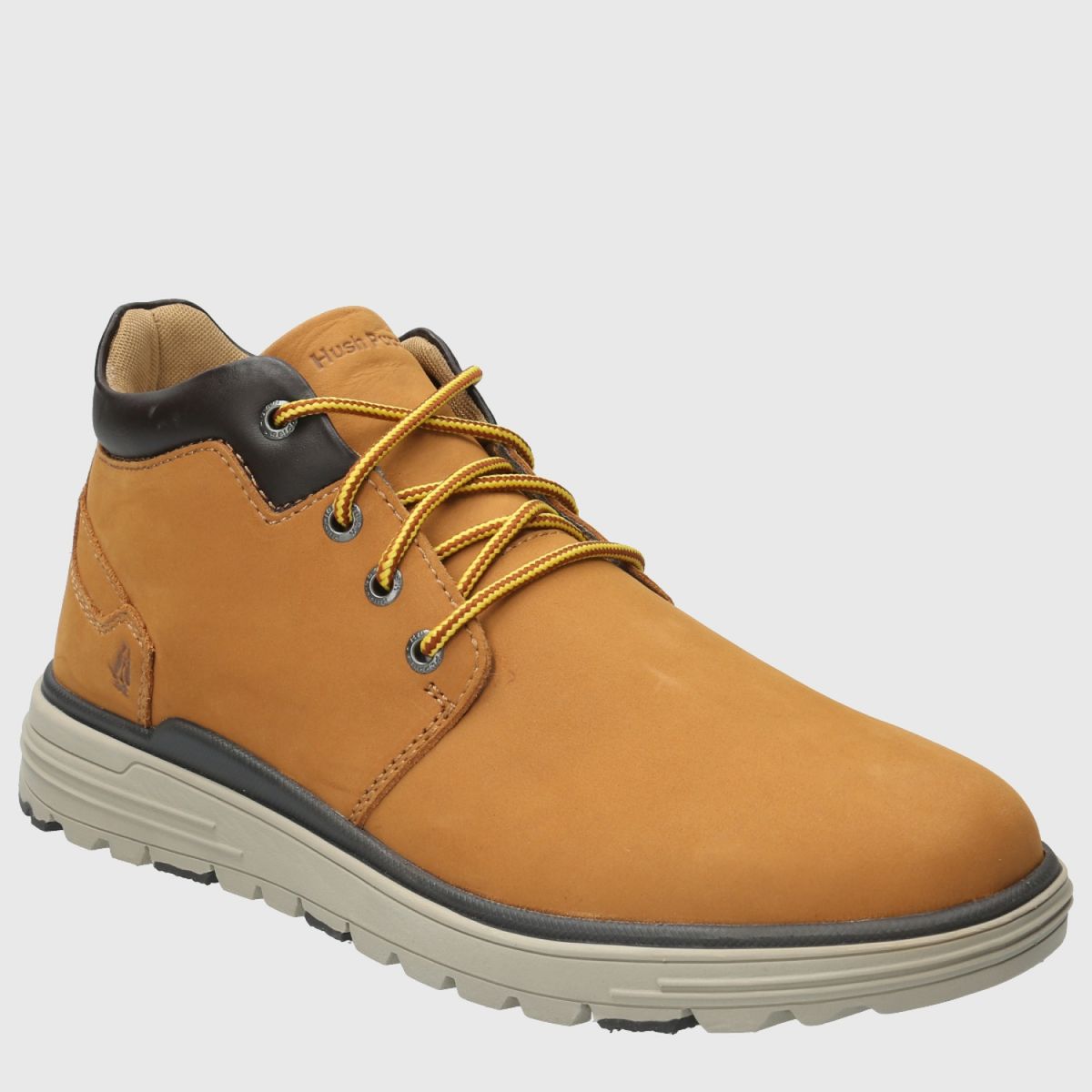 HUSH PUPPIES - Botín Hombre Cuero Café Hush Puppies